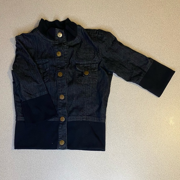 Drama Gold Fitted Jean Jacket - Size Small - Picture 7 of 7